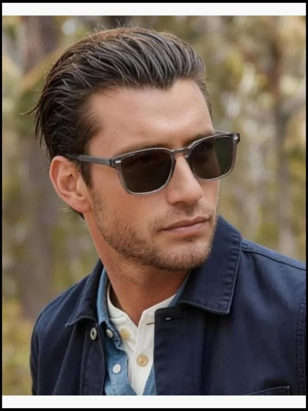 Retro Square Acetate Sunglasses Polarized UV400 Driving Glasses